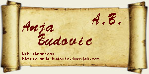 Anja Budović vizit kartica